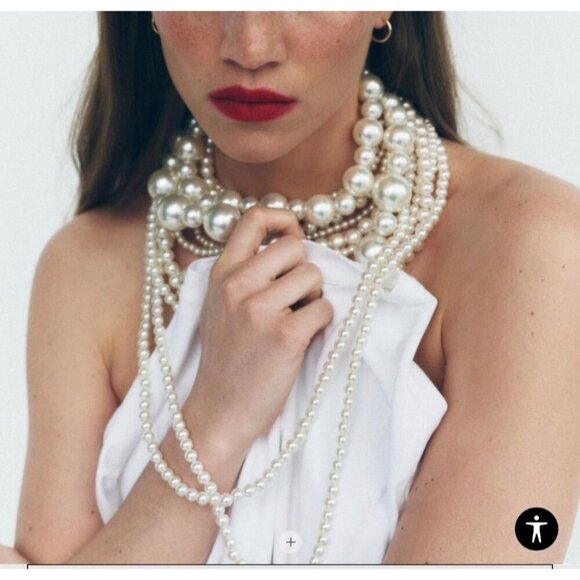 Vintage Opera Length Faux Pearl 35” Necklace Vintage Super Long - Picture 9 of 9